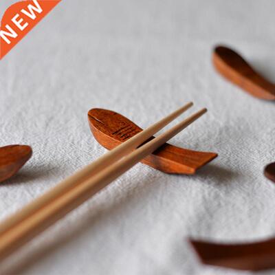 Wooden Fish Japanese Style Creative Chopstick Rest Solid