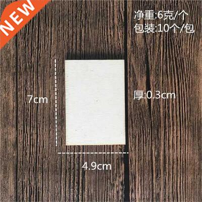60x Natural Rectangle Wood Shapes Pieces Plaque Sign