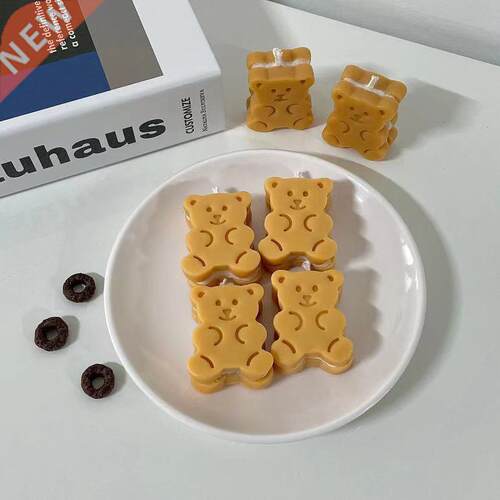 Bear Sandwich Biscuit Silicone Mold For Candles Cream