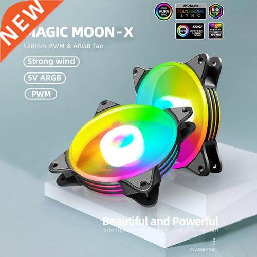 COOLMOON 120mm Case Fan Cooler 12V 4Pin PWM PC Computer Cool