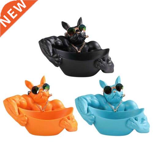 Resin Strong Arm Figurine Storage Case Snack Candy Dish De