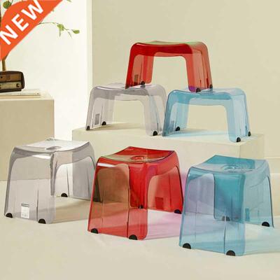 JOYLOVE Bathroom Bath Stool Non-Slip Transparent Shoe Change