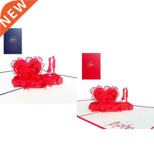 Love Heart Pop Up Valentines Day Card 3D Popup Greeting Card
