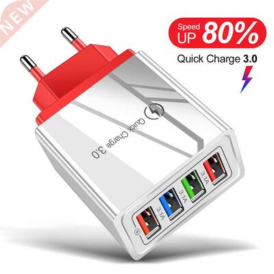 4 USB Charger Quick Charge 3.0 For Phone Adapter for iPhone