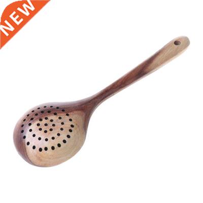 Long Handled Strainer Spoons Wooden Skimmer Utensils Cooking