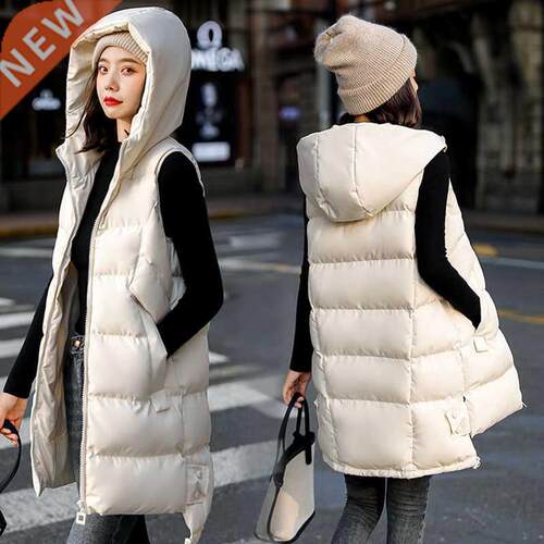 2021 New Autumn And Winter Women's Vest Loose Mid-Le