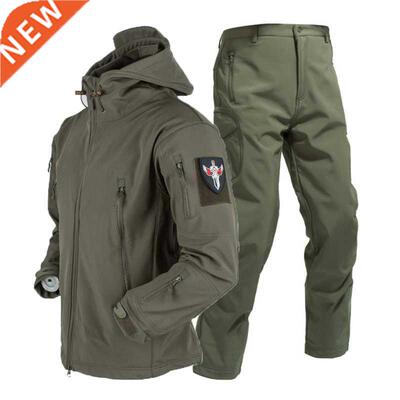 Army Shark Skin Soft Shell Jacket Trousers Suit Tactical Win