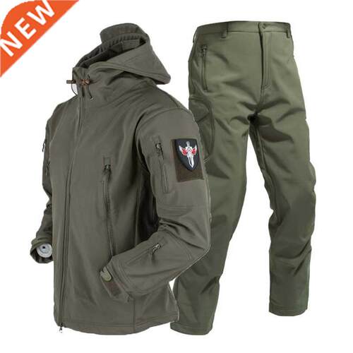 Army Shark Skin Soft Shell Jacket Trousers Suit Tactical Win
