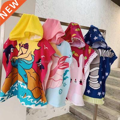 Poncho Kids Unicorn Baby Dinosaur Bathrobe Hooded Children M