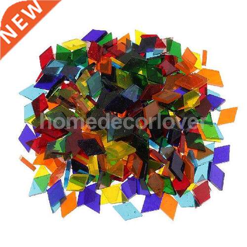 Assorted Colors Clear Glass Pieces Mosaic Making Tiles