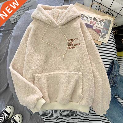 Autumn Winter Coat Pink Sweet Hooded Sorry Print Harajuku Lo