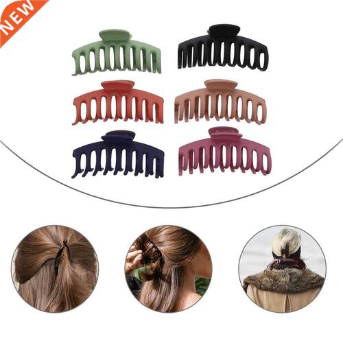 6Pcs Large Har Claw Clps Shower Barrettes Jaw Clps Har