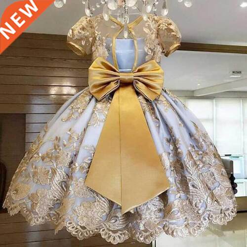Girls Dress Elegant New Year Princess Children Party Dress W