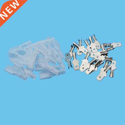 20Pair 4.8mm Male Spade Crimp Terminals Wire Connector with