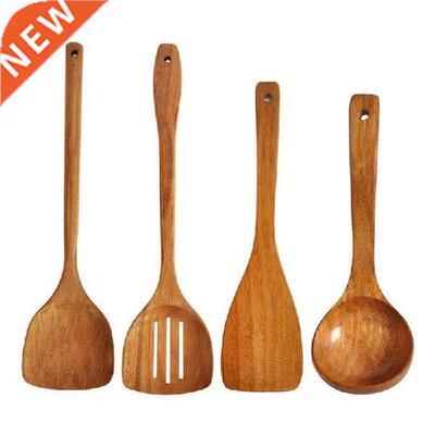 New 4 Pcs Wooden Kitchen Tools Set Natural Kitchen Utensils