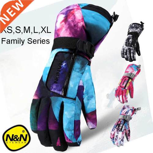NANDN Winter Warm Snowboarding Ski Gloves Men Women Kids Sno