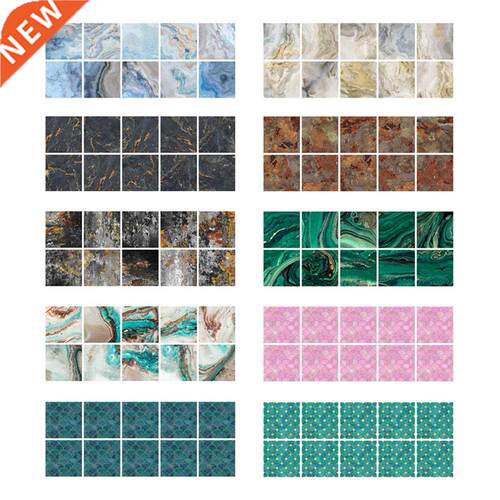 10pcs Retro Floor Tiles Wall Stickers Self adhesive Waterpr
