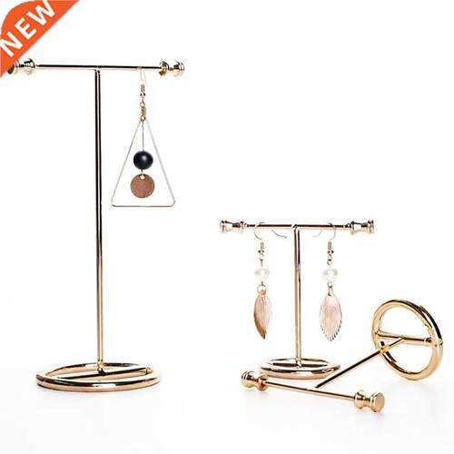 Metal Earring Display Stand Women Desk Jewelry Organizer Gol