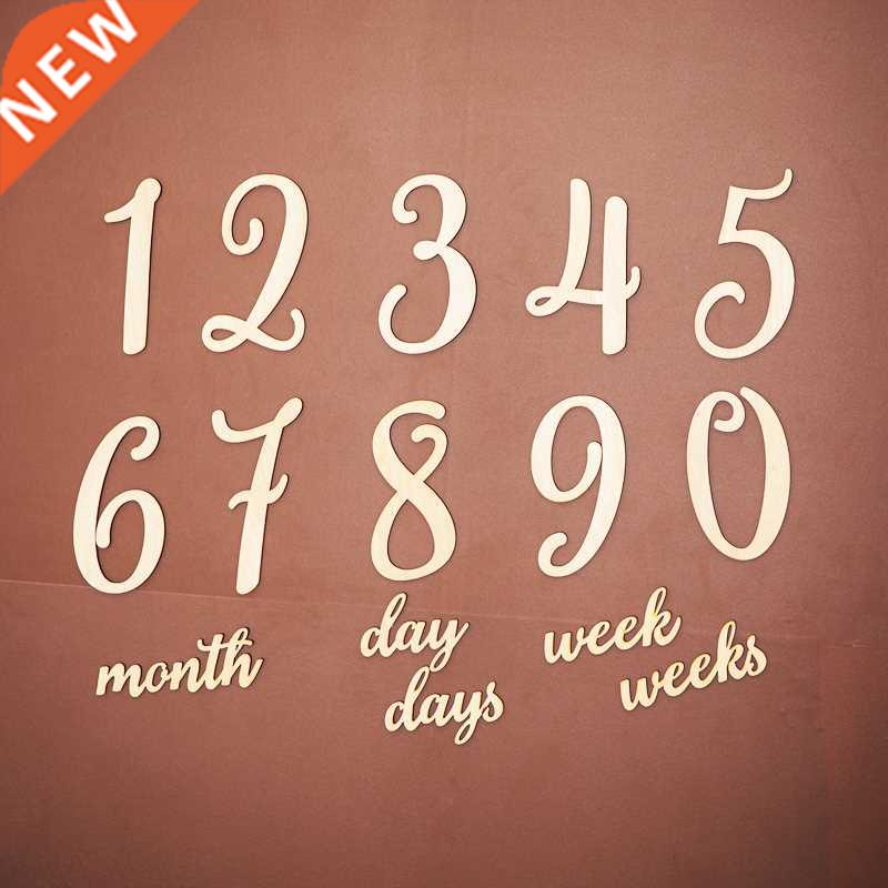 19pcs/lot baby milestone cards wooden photography milestones