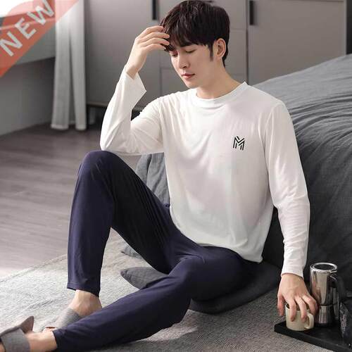 M-4XL Modal Pajamas For Men New Autumn Home Clothes Loose Ma