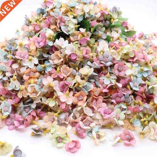 50pcs 2cm Multicolor Daisy Flower Head Mini Silk Artificial