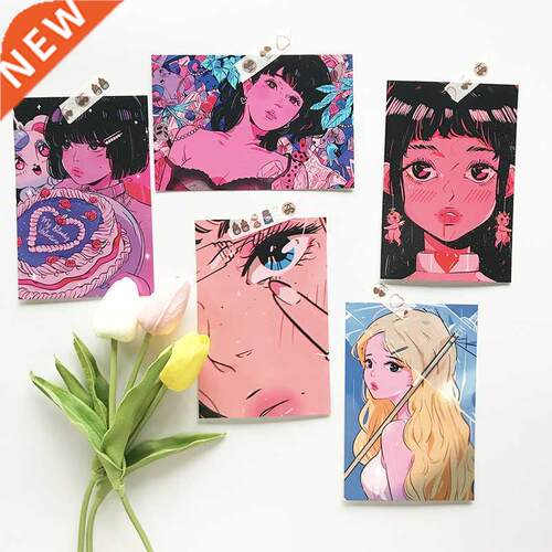 Ins Japanese Anime Decorative Pictures Postcard Cartoon Swee