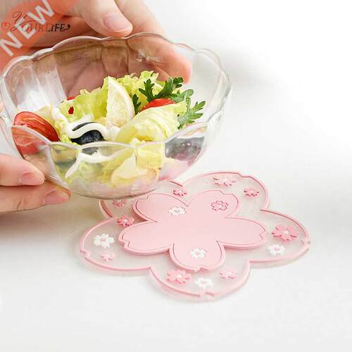 OYOURLIFE 2Pcs Japan Style Cherry Blossom Heat Insulation Ta