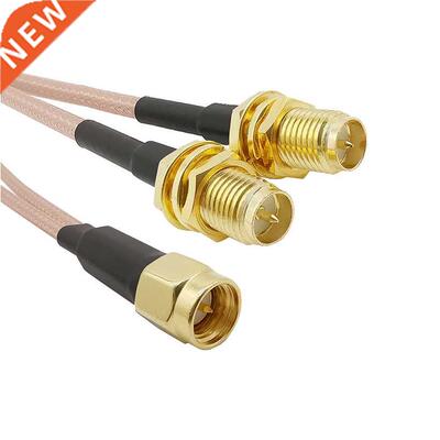 1Pcs SMA Male Plug to 2x RP SMA Female Jack RG316 RF Coaxial