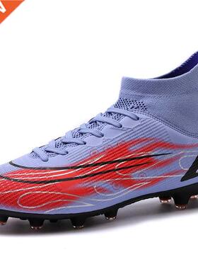 2022 Long Spikes Men Soccer Shoes Adult Kids TF/FG High Ankl