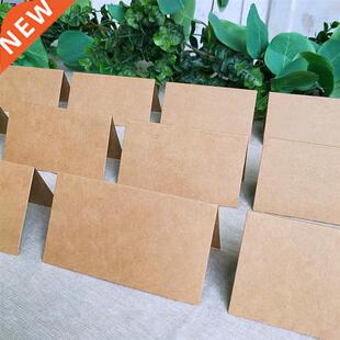 120pcs Vintage Blank Kraft Paper Table Number Name Card Plac