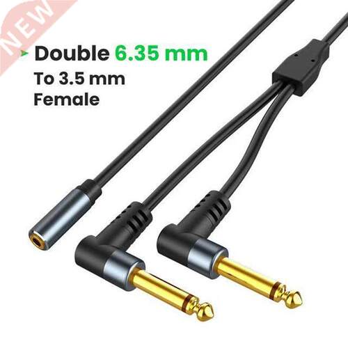 Dual 6.35Mm To 3.5Mm apter Audio Cable 6.5Mm 3.5 Jack Spli