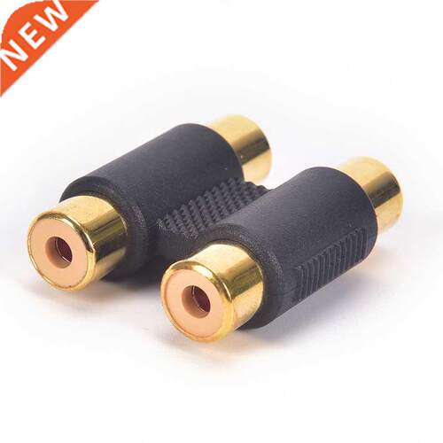 Double 2 Head RCA Female To Female Audio Connector Adaptor P