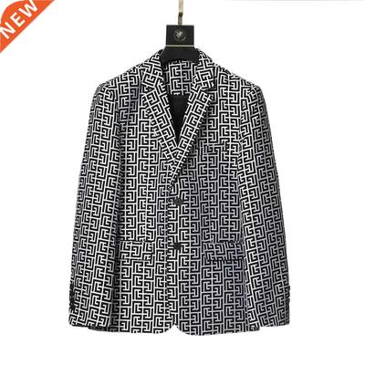 Male Formal Blazer Hombre nd Brand Fashion Black White Strip