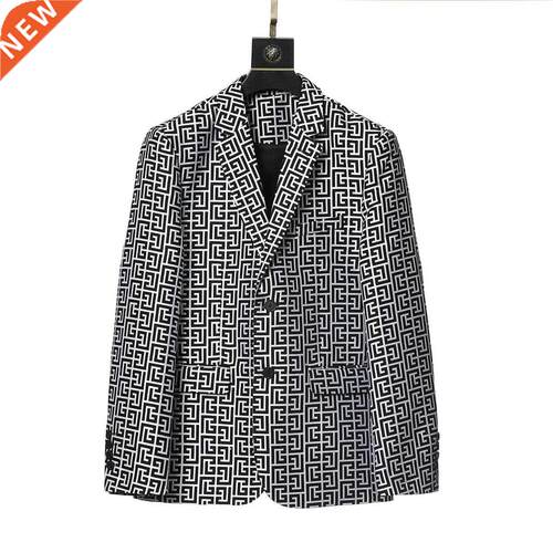 Male Formal Blazer Hombre nd Brand Fashion Black White Strip