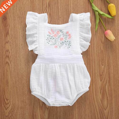 0-24M Newborn Infant Baby Girls Flowers Print Ruffles Short