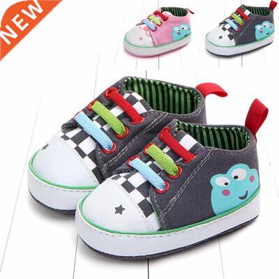 New 2 colors Classic Frog Pattern Cartoon Baby Shoes Newbor