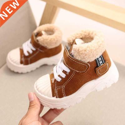 Children wrm Mrtin boots winter new boys plus thicken velv
