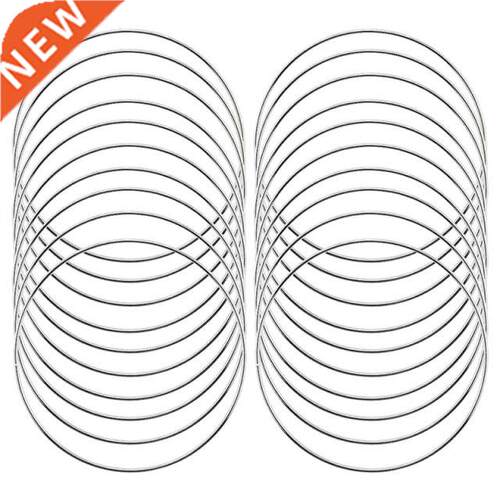 20 Pack 4 Inch Silver Dream Catcher Metal Rings Floral Hoops