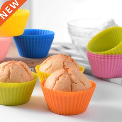 Silicone Cake Moulds Round Paper Cups Non-Stick Heat