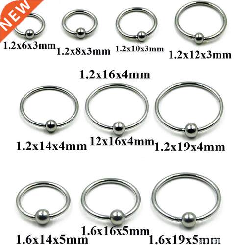 2PCS Surgical eel Captive Bead Ring Ear Hoop Nose Ring Ear