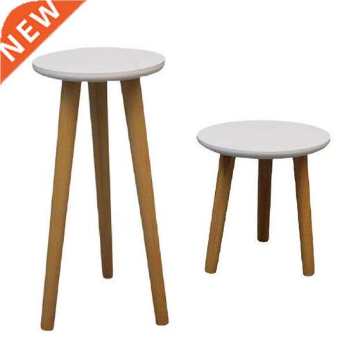 Modern Wooden Round Leg Flower Stand Plant Stand Plants