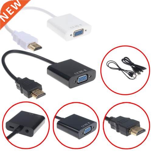 1080P HDMI to VGA With Audio Converter Adapter USB Power Vi