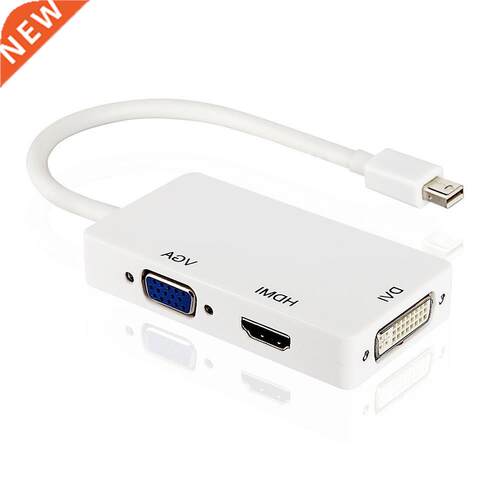 3 In 1 Thunderbolt Mini Display Port DP Male to HDMI/ DVI/ V