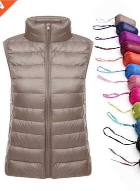 Ultra Light Slim Down Coat Women Winter Stand Collar Thin Ja