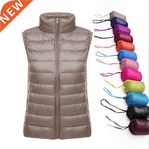 Ultra Light Slim Down Coat Women Winter Stand Collar Thin Ja