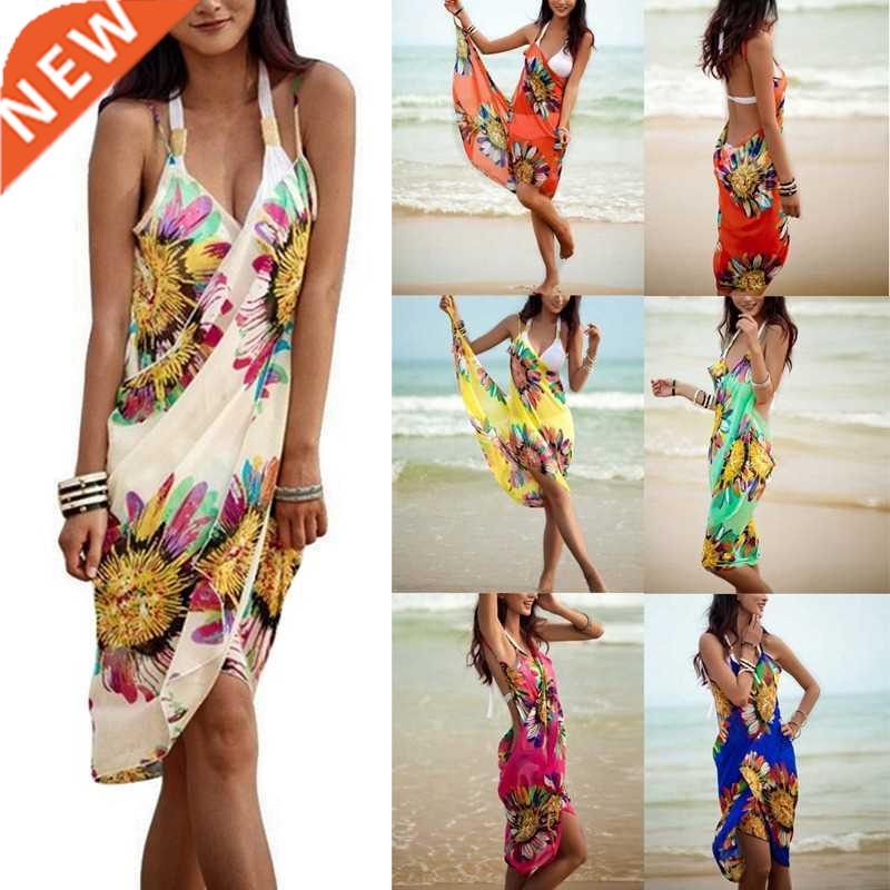 2022 Summer New Bohemian Women Summer Beach Dress Bikini ver图片