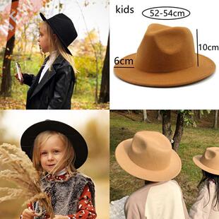 Fedoras Hats Boys Girls Small 52cm 54cm Felted Kids Hats Sol