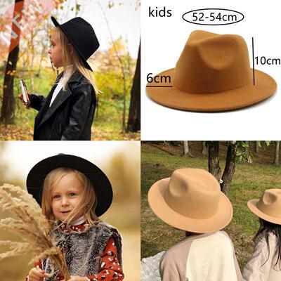 Fedoras Hats Boys Girls Small 52cm 54cm Felted Kids Hats Sol
