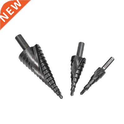 Pack of 3 Step Drill Bits Woodworking Triangular Hole