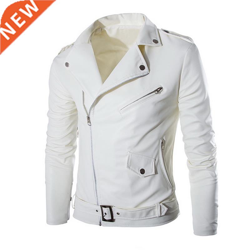 Autumn Men's PU Leather Jacket For Men Fitness Fashion Male图片
